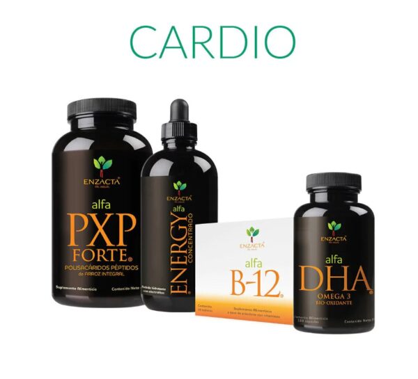 Paquete cardiovascular - PXP FORTE Energy B-12 sublingual DHA Omega-3 salud del corazón circulación