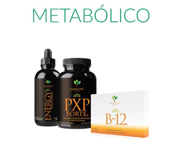 Paquete metabólico ENZACTA - Alfa Energy concentrado PXP FORTE vitamina B-12 optimizar metabolismo