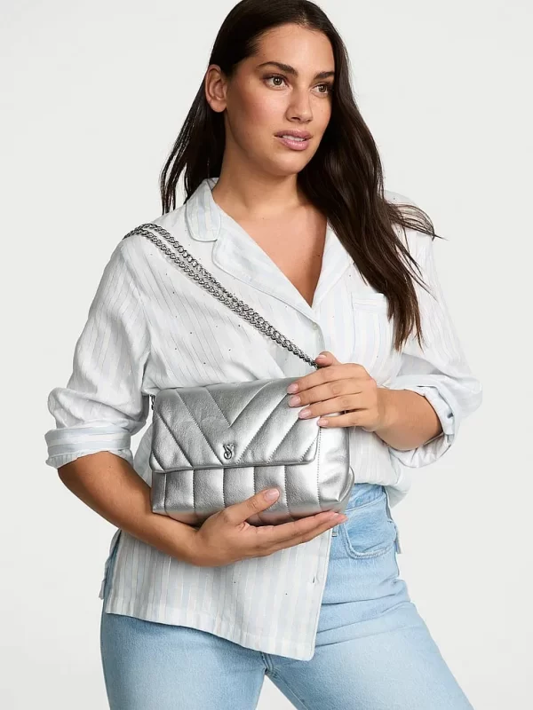 Medium Crossbody Bag Silver