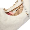 Bolsa De Hombro Para Dama De Peluche Con Cadena Dorada