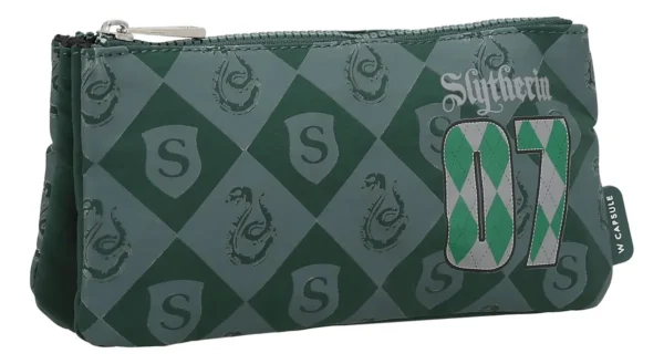 Mochila Escolar Harry Potter Slytherin Con Lapicera