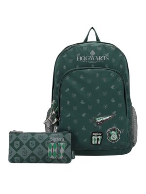 WhatsApp Image 2026-09-25 at 7.01.00 PM (1) Mochila Escolar Harry Potter Slytherin Con Lapicera